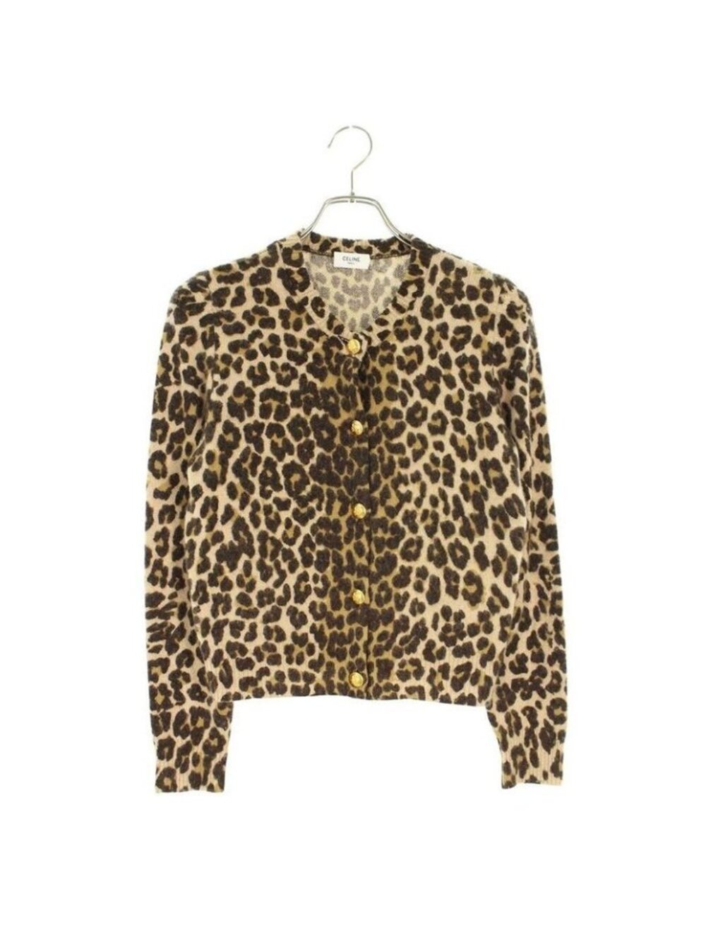 Celine 2 Z Cashmere Leopard Cardigan